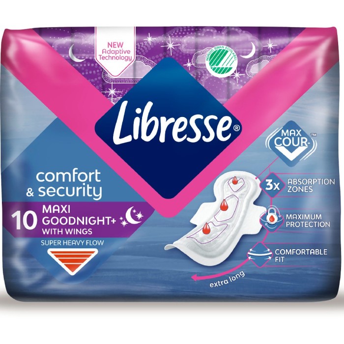 Libresse Maxi Goodnight 10 stk