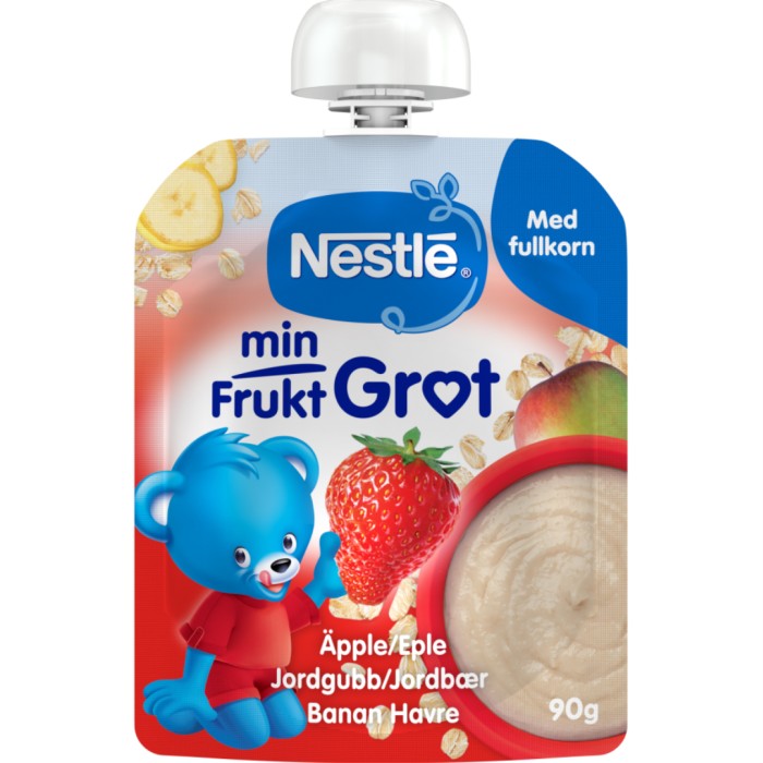 Nestlé Min Frukt Grøt Eple/Jordbær/Banan 90 g