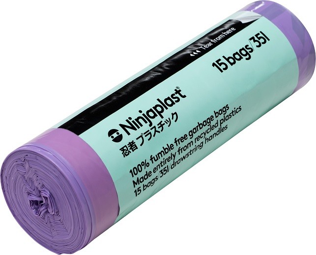Ninjaplast Avfallsposer av resirkulert plast 35 L 15-pack
