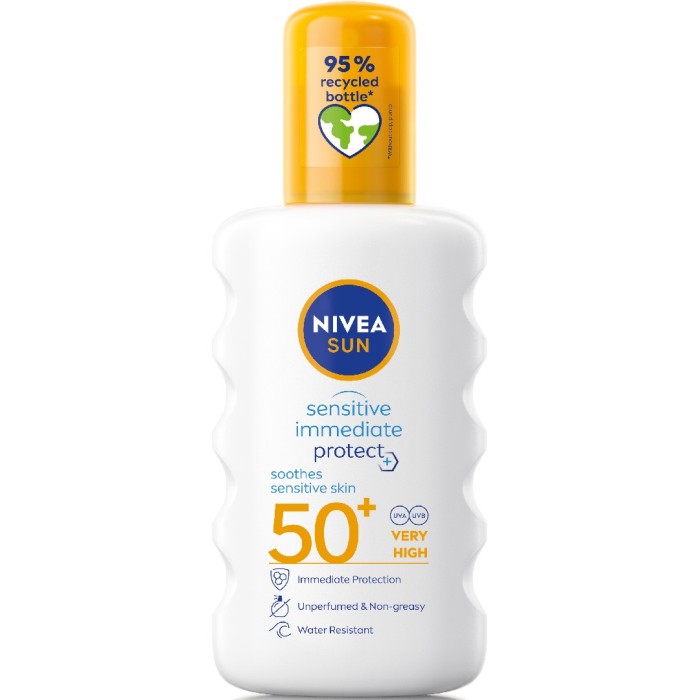 NIVEA SUN Solbeskyttelse Sensitive Immediate Protect Soothing Spray SPF50+ 200 ml