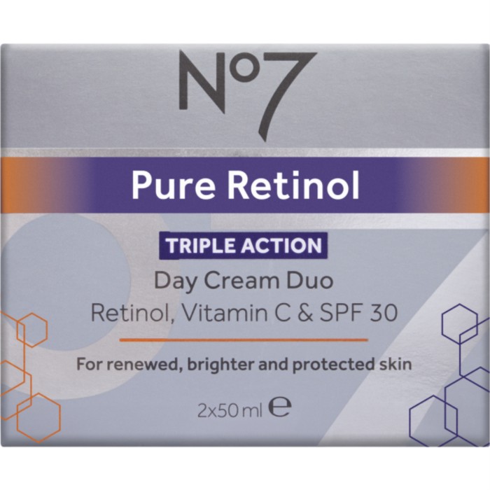 No7 Pure Retinol Triple Action Day Cream Duo 2 x 50 ml