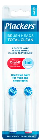 Plackers Brush Head Refills Total Clean 2 stk