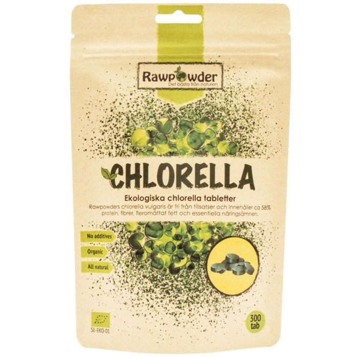 Rawpowder Chlorella 300 tabletter