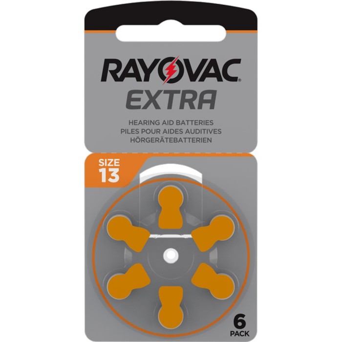 Rayovac EXTRA 13 ORANGE 6 stk