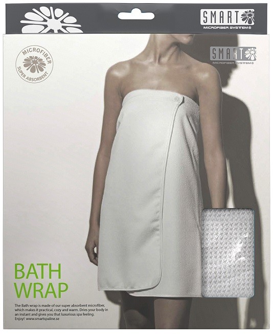 Smart Microfiber Spa Bath Wrap hvit