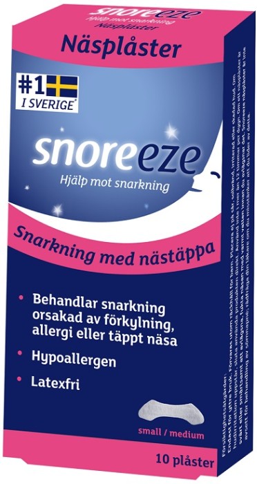 Snoreeze Neseplaster Small/Medium 10 stk