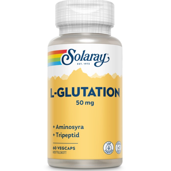 Solaray L-Glutation 60 kapsler