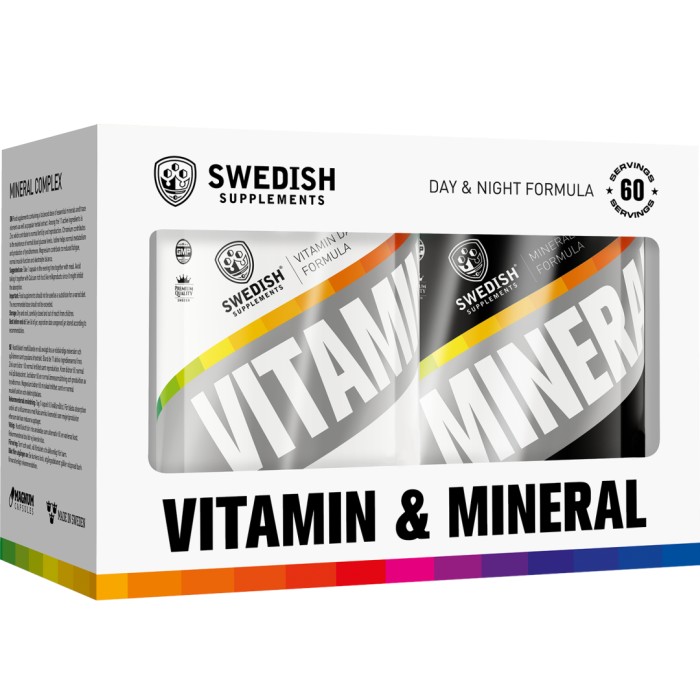 Swedish Supplements Vitamin & Mineral Complex 60 dager
