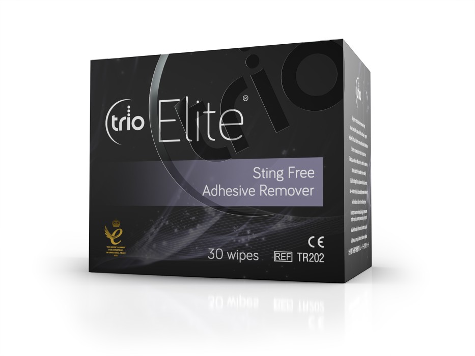 Trio Elite våtserviett, limfjerning silikon 30 stk