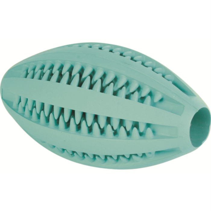 Trixie Denta Fun rugbyboll mintsmak naturgummi 11 cm