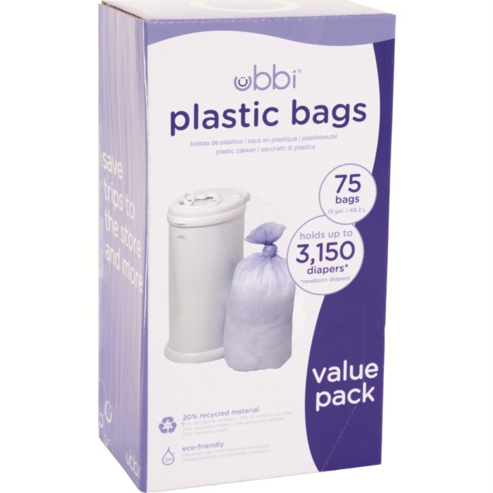UBBI Plastpose Bleieøske Lavendel 3-pack
