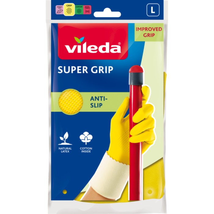 Vileda Städ- & Diskhandske Super Grip Large