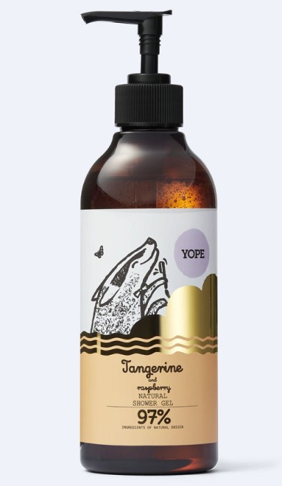 YOPE Shower Gel Tangerine and Raspberry 400 ml